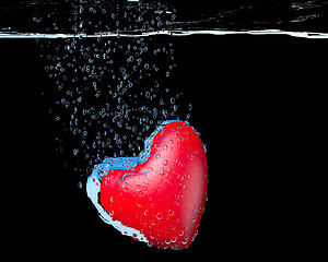 Image showing heart dropped into water