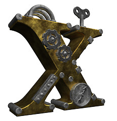 Image showing steampunk letter x