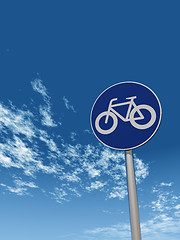 Image showing roadsign bicycle