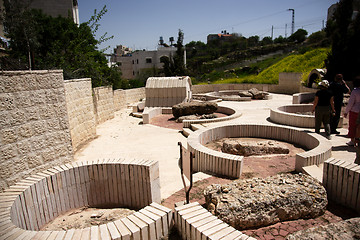 Image showing Old caves on jewish cemetery