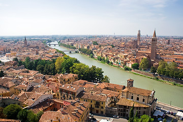 Image showing Verona and Adige River