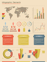 Image showing Infographic elements. Retro style