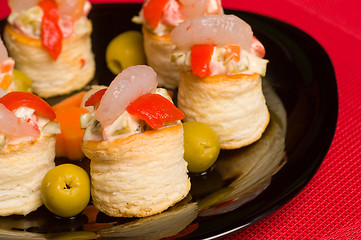 Image showing Seafood vol au vents