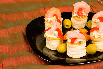 Image showing Seafood vol au vents