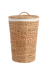 Image showing laundry basket made of rattan