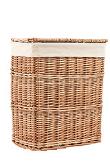 Image showing laundry basket made of rattan