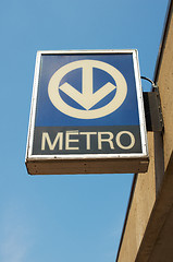 Image showing metro sign