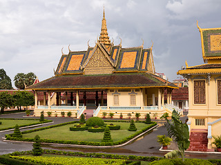 Image showing Ornate buildings in Royal Palace Cambodia