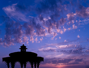 Image showing Temple at sunset