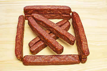 Image showing smoked sausage of the Black Forest