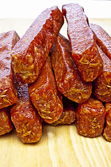 Image showing smoked sausage of the Black Forest