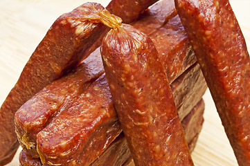 Image showing smoked sausage of the Black Forest