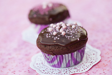 Image showing Chocolate cupcakes