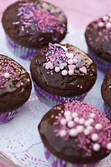 Image showing Chocolate cupcakes