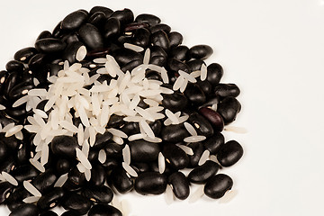 Image showing Frijoles and rice