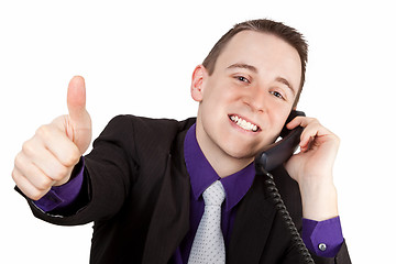 Image showing Businessman showing thumbs up