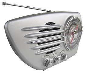 Image showing Sleek retro radio