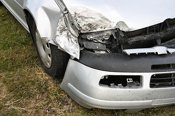 Image showing Crashed car