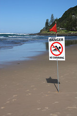 Image showing No Swimming