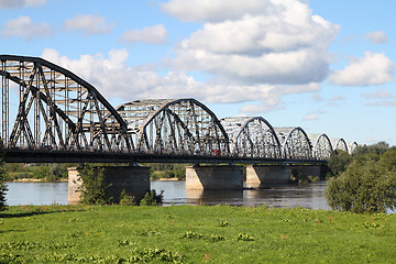 Image showing Vistula river bridge