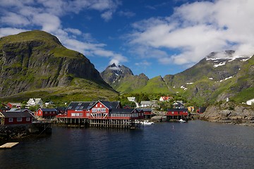 Image showing Picturesque village on Lofoten