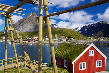 Image showing Rorbuer on Lofoten in Norway