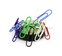 Image showing Paper clips and magnet