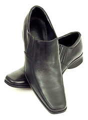 Image showing Elegant pair of black shoes