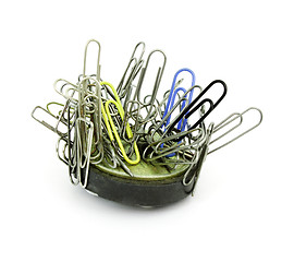 Image showing Paper clips and magnet