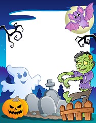 Image showing Frame with Halloween topic 7