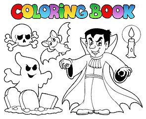 Image showing Coloring book Halloween topic 5