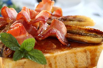 Image showing Bacon Banana Toast