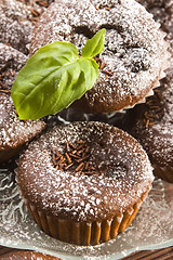 Image showing Homemade chocolate muffins