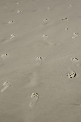 Image showing footprints in the sand