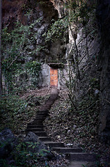 Image showing door into the dark mountain