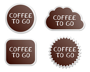 Image showing Coffee to go buttons