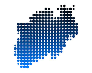 Image showing Map of North Rhine-Westphalia