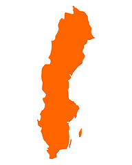 Image showing Map of Sweden