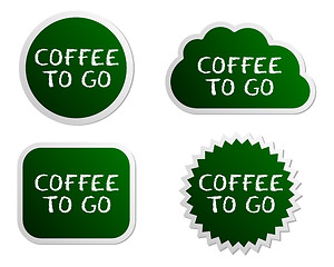 Image showing Coffee to go buttons