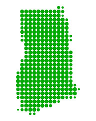 Image showing Map of Ghana