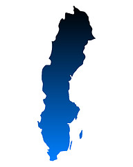 Image showing Map of Sweden