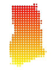 Image showing Map of Ghana