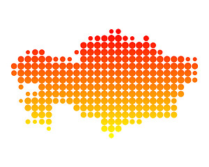 Image showing Map of Kazakhstan