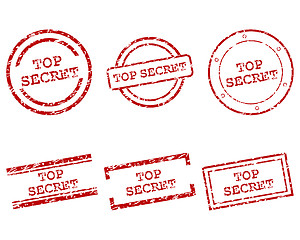 Image showing Top secret stamps