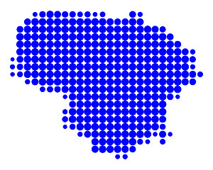 Image showing Map of Lithuania