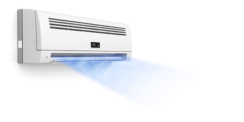 Image showing Air conditioner blowing cold air