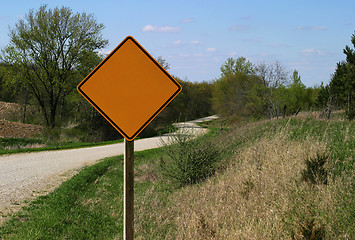 Image showing Rural Road Sign - blank