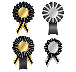 Image showing Set of commemorative vector ribbon