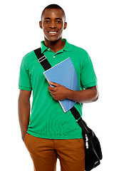 Image showing Its study time. Young african student