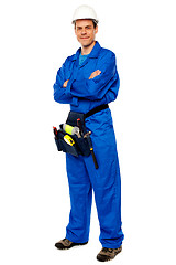 Image showing Industrial contractor posing with crossed arms